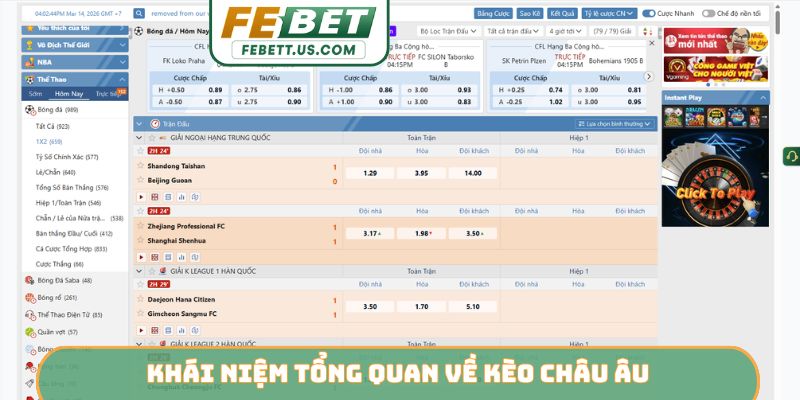 4 Kinh Nghiệm Cược Kèo Châu Âu Febet - Đừng Bỏ Lỡ Cơ Hội Khái niệm tổng quan về kèo châu Âu